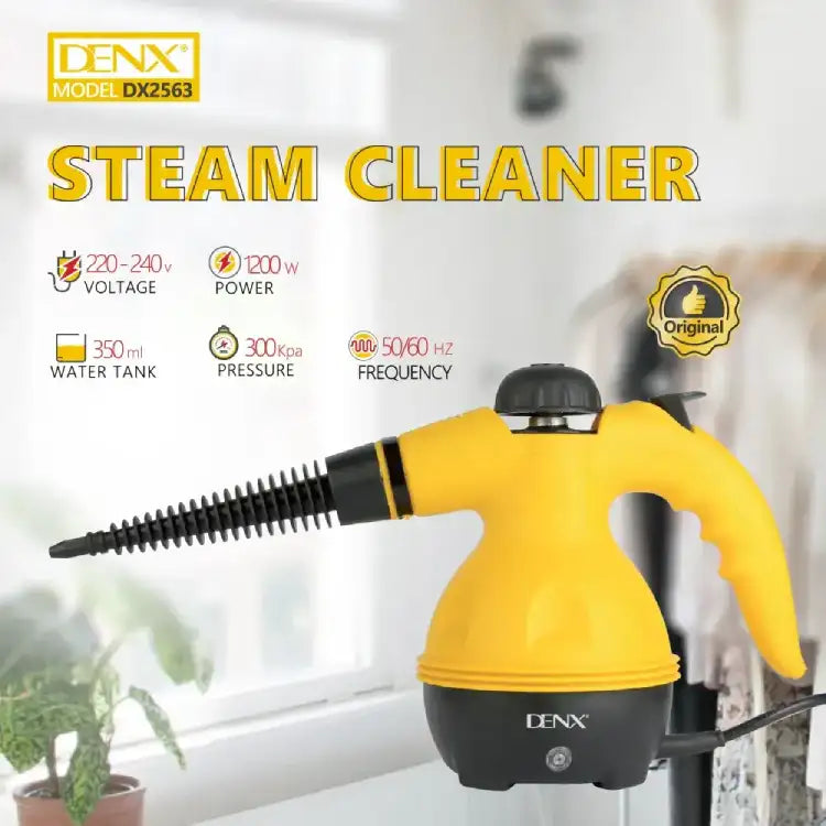 Denx steam cleaner with multiple accessories