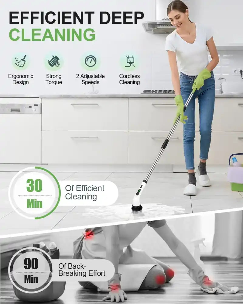 Electric cleaning brush with extension rod KSA