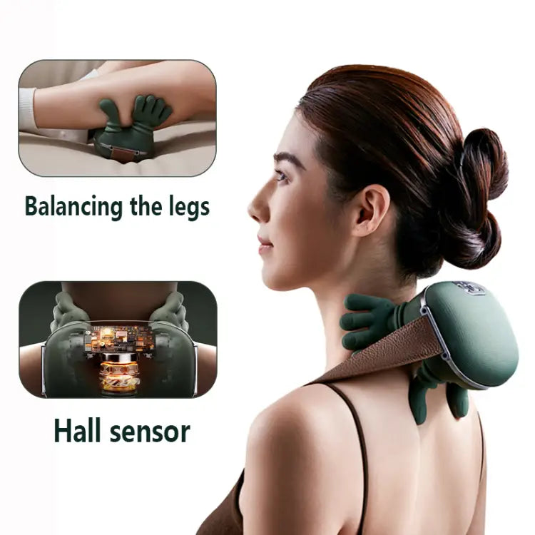 Wearing iMartPick Massager on Neck & Shoulders