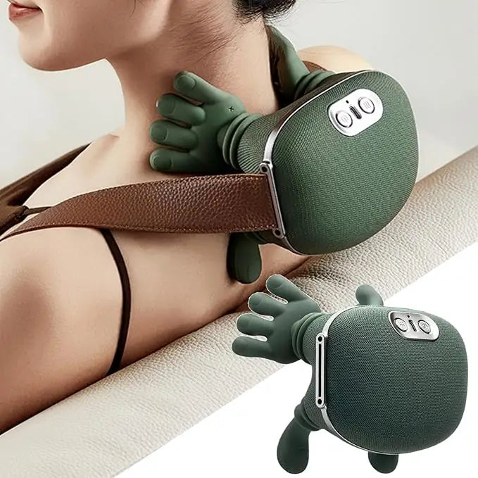 Relaxing with Shoulder and Neck Massager