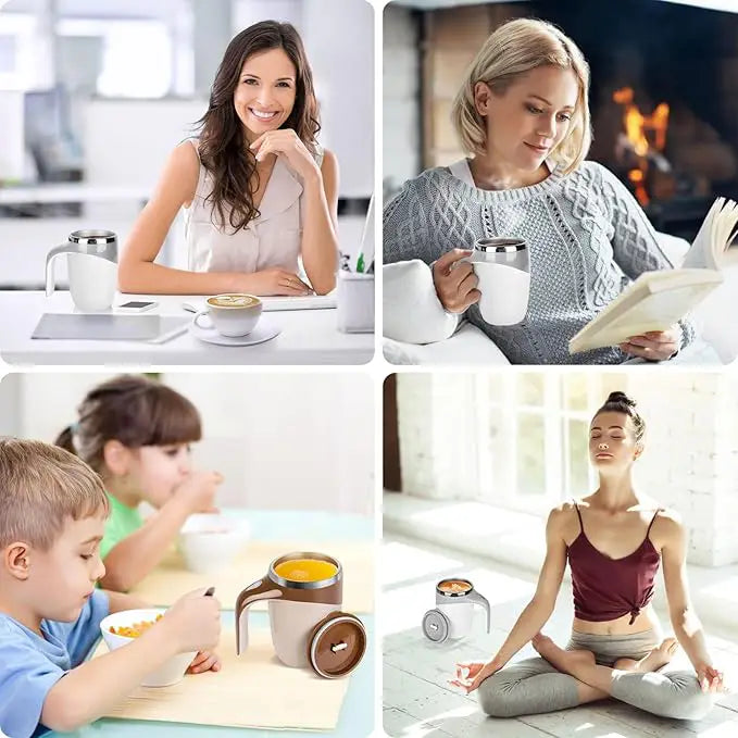 Self stirring mug for office and work use