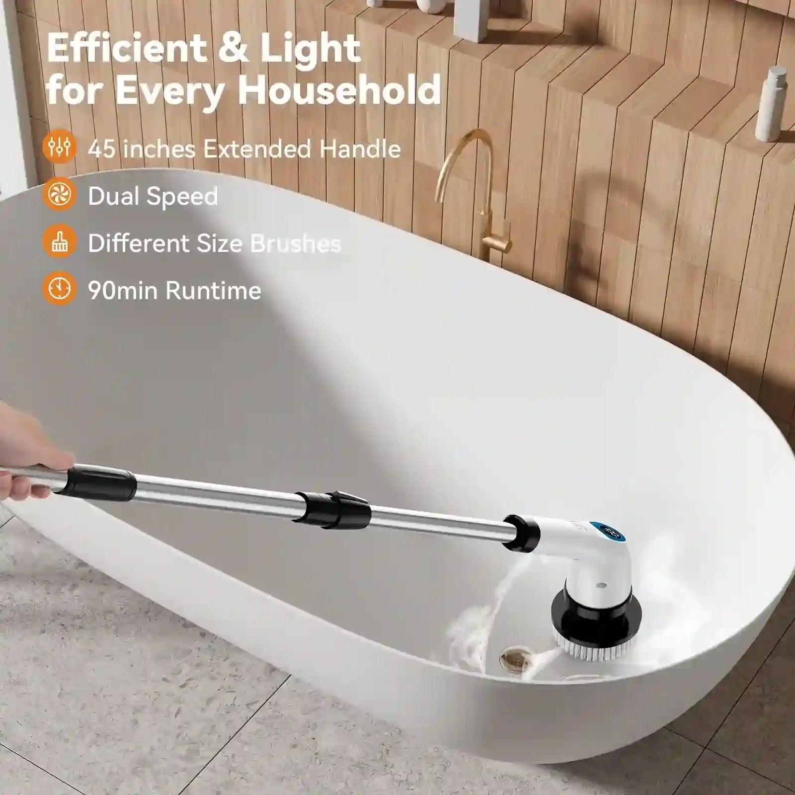 "Safety overload shutoff feature and ergonomic handheld scrubber design"