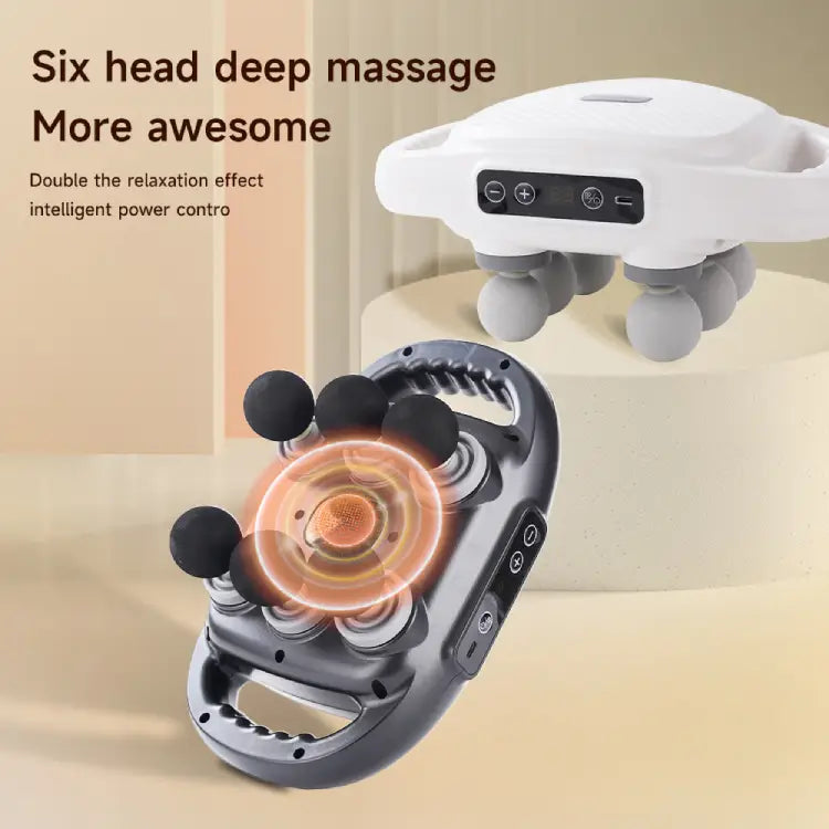 Close-up of massage gun intensity control panel