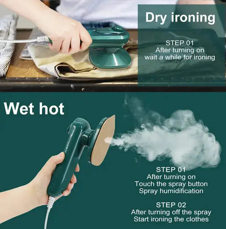 Portable mini ironing machine steam ironing mode