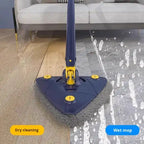 Easy wring water release feature of triangular mop