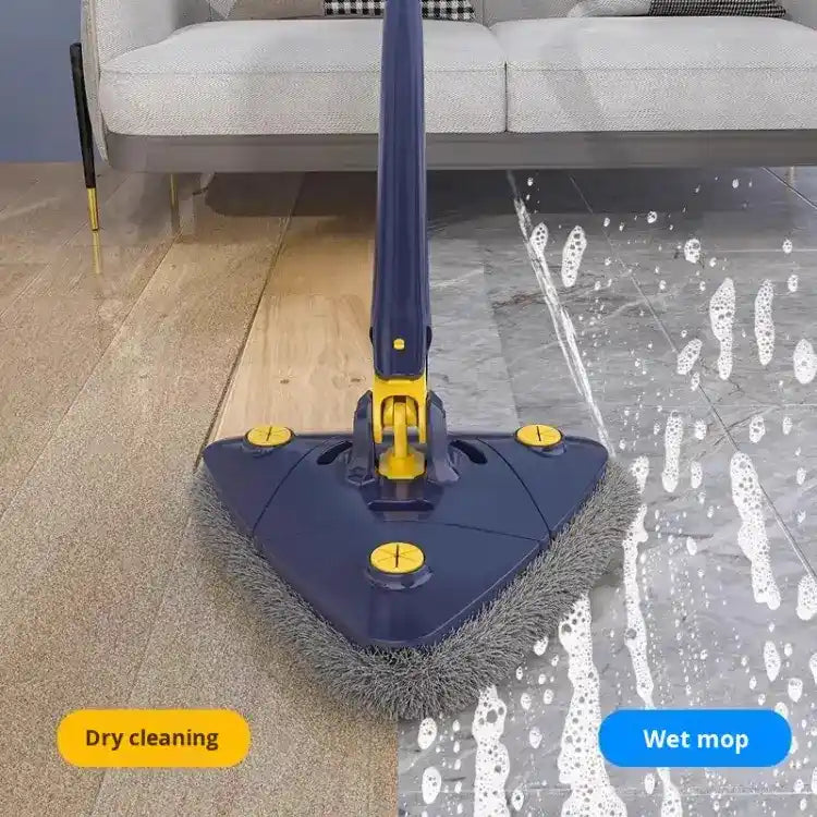 Easy wring water release feature of triangular mop